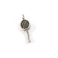 Sterling Silver Tennis Racket Charm Sport Athlete Pendant