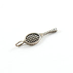 Sterling Silver Tennis Racket Charm Sport Athlete Pendant