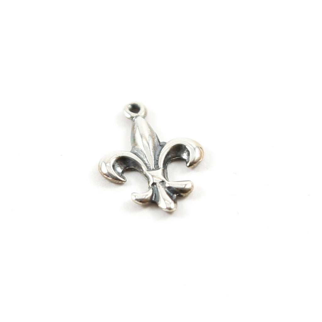 17mmx11mm Sterling Silver 3D Thin Delicate Fleur Di Lis Charm Pendant French