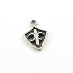 Sterling Silver Fleur De Lis Armor Charm Pendant French Flower
