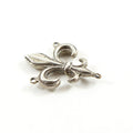 24mmx19mm Sterling Silver 3-Way Y Fleur De Lis Connector Charm French Flower