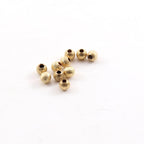 14K Gold Filled 3mm Corrugated Seamless Round Spacer Beads (10pc)