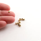 14K Gold Filled 3mm Corrugated Seamless Round Spacer Beads (10pc)