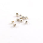 Sterling Silver 3mm Corrugated Seamless Round Spacer Beads (10pc)