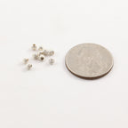 Sterling Silver 3mm Corrugated Seamless Round Spacer Beads (10pc)