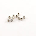 Sterling Silver 4mm Corrugated Seamless Round Spacer Beads (10pc)