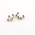 Sterling Silver 4mm Corrugated Seamless Round Spacer Beads (10pc)