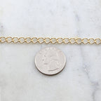 5mmx7mm Brass Plated Large Thick Curb Extender Chain 7 – Sold by the Foot