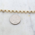Brass Plated 6mm Large Rolo Openable Thick Chain in 8 – Sold by the Foot