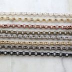 Brass Plated 6mm Large Rolo Openable Thick Chain in 8 – Sold by the Foot