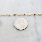 Brass Plated Faceted Graduated Ball Chain in 7 Finishes – Sold by the Foot