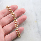 Brass Thick Faceted Diamond Cut Curb Chain in 8 Finishes – Sold by the Foot