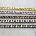Brass Thick Gauge Faceted Diamond Cut Curb Chain in 5 – Sold by the Foot