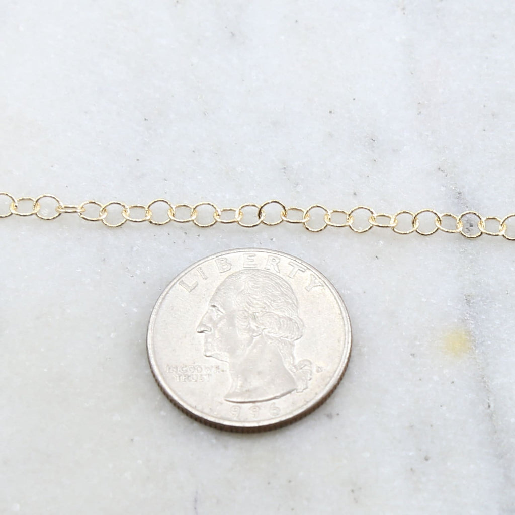 4mmx3mm Brass Lightweight Dainty Minimal Round Extender – Sold by the Foot