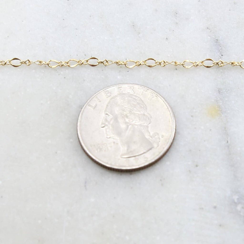 3.5mmx2mm Brass Ultra Dainty Figure 8 Chain in 8 Finishes – Sold by the Foot