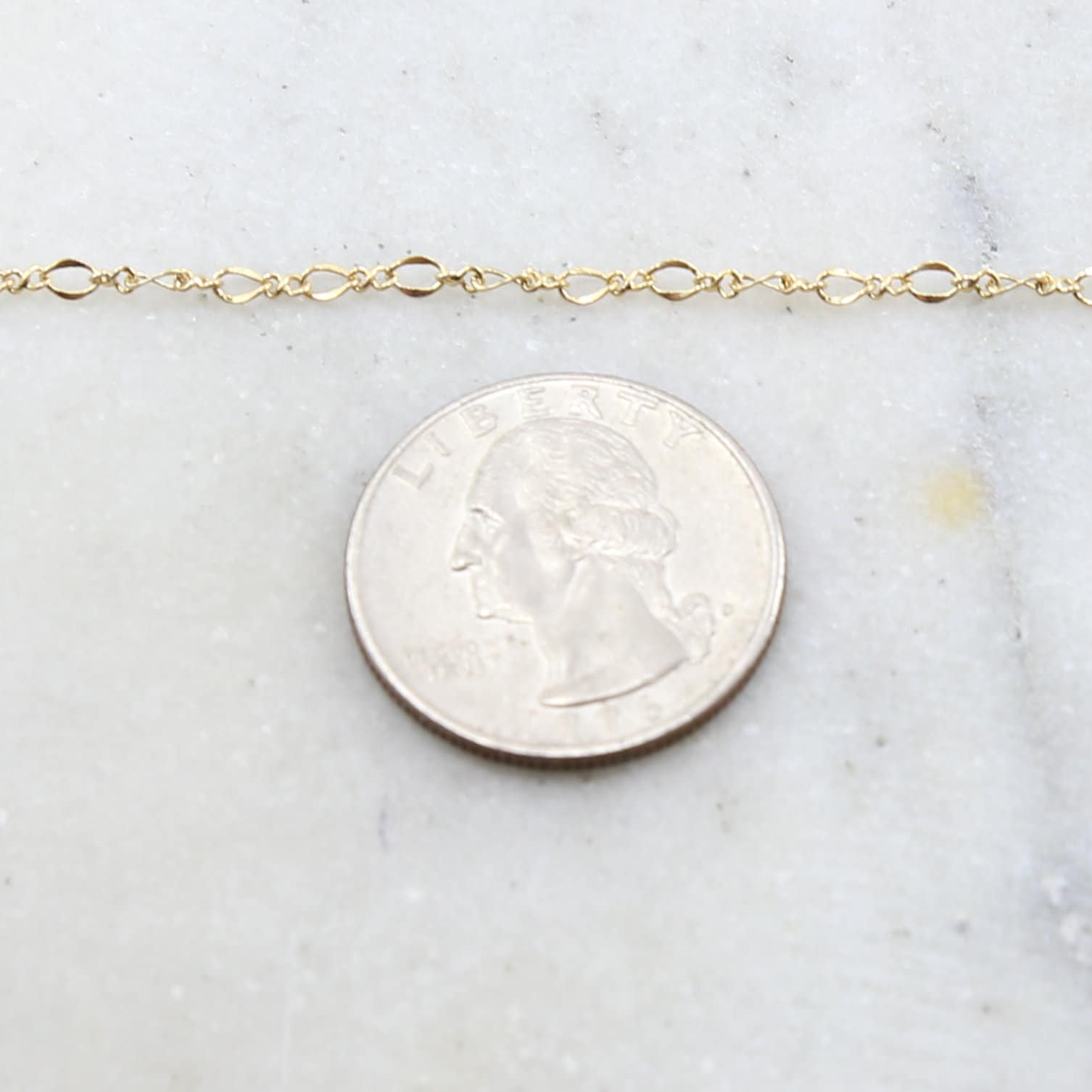 3.5mmx2mm Brass Ultra Dainty Figure 8 Chain in 8 Finishes – Sold by the Foot