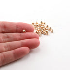 Rose Gold Filled 4mm Smooth Seamless Round Spacer Beads (25pc)
