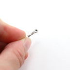 19mmx5mm Sterling Silver Tiny Mini Western Modern Bird Feather Charm Sideways