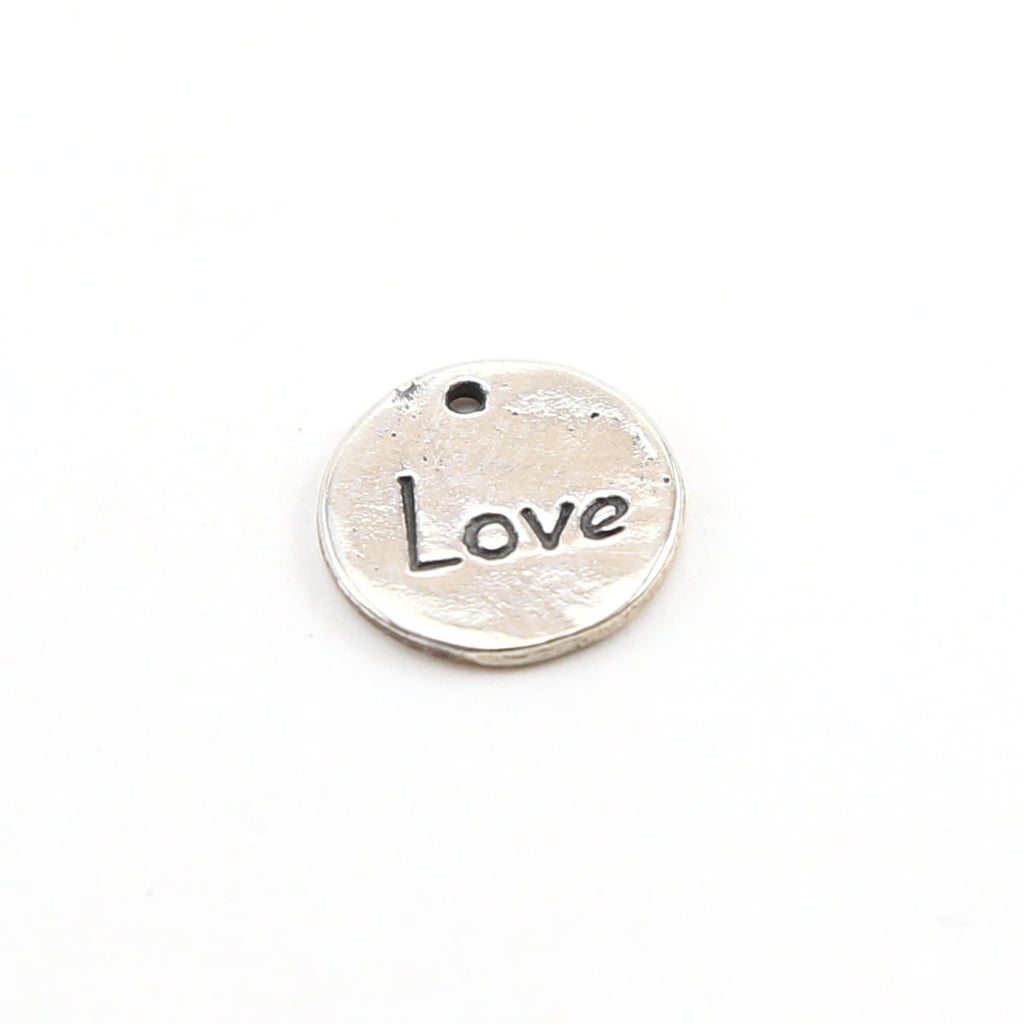 12mm Sterling Silver or Vermeil or Small Double Sided Coin Circle Disc Stamped