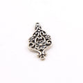 19mmx10mm Sterling Silver Daisy Flower and Swirl Connector Charm