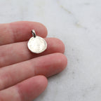 12mmx15mm Sterling Silver Textured Raw Shape Stamping Blank Disk Circle Charm