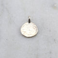 12mmx15mm Sterling Silver Textured Raw Shape Stamping Blank Disk Circle Charm