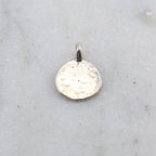 12mmx15mm Sterling Silver Textured Raw Shape Stamping Blank Disk Circle Charm