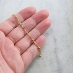 Brass Plated 2.5mm Filigree Satellite Ball Dotted Chain – Sold by the Foot