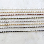 1.75mm Brass Plated Double Layered Twisted Rolo Chain in 8 – Sold by the Foot