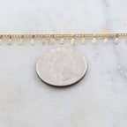 6mmx2mm Brass Gold or Silver Plated Dangle Drop Choker – Sold by the Foot