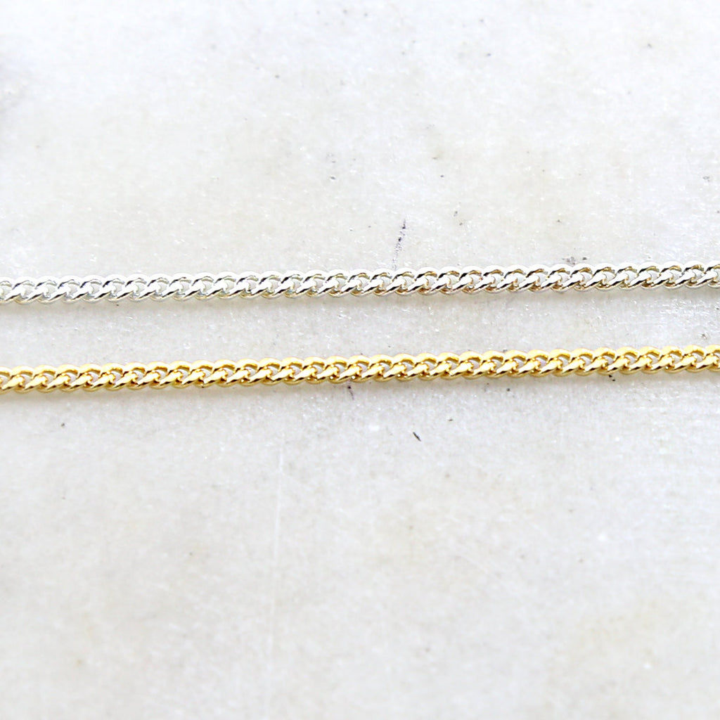 2.25mmx2.6mm Brass Gold or Silver Plated Tight Diamond Cut – Sold by the Foot