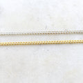 2.25mmx2.6mm Brass Gold or Silver Plated Tight Diamond Cut – Sold by the Foot