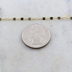 Brass Gold or Silver Plated Double Bar Link Choker Chain – Sold by the Foot