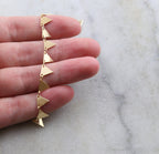 Gold Plated or Brass Modern Triangle Dainty Minimal – Sold by the Foot