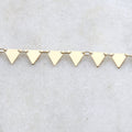 Gold Plated or Brass Modern Triangle Dainty Minimal – Sold by the Foot