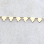 Gold Plated or Brass Modern Triangle Dainty Minimal – Sold by the Foot