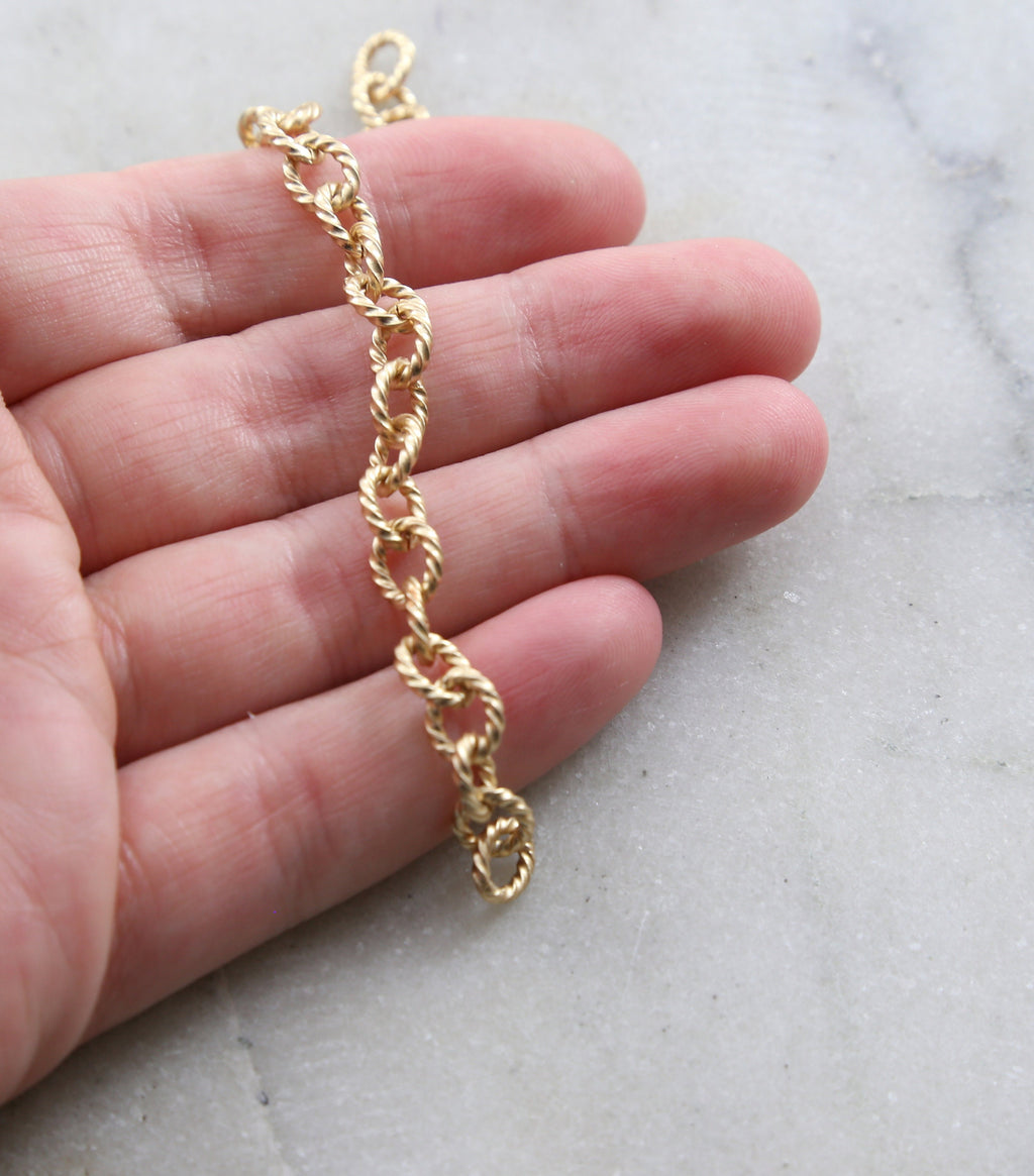 Brass Gold or Silver Plated Thick Lightweight 7mm x 5mm – Sold by the Foot