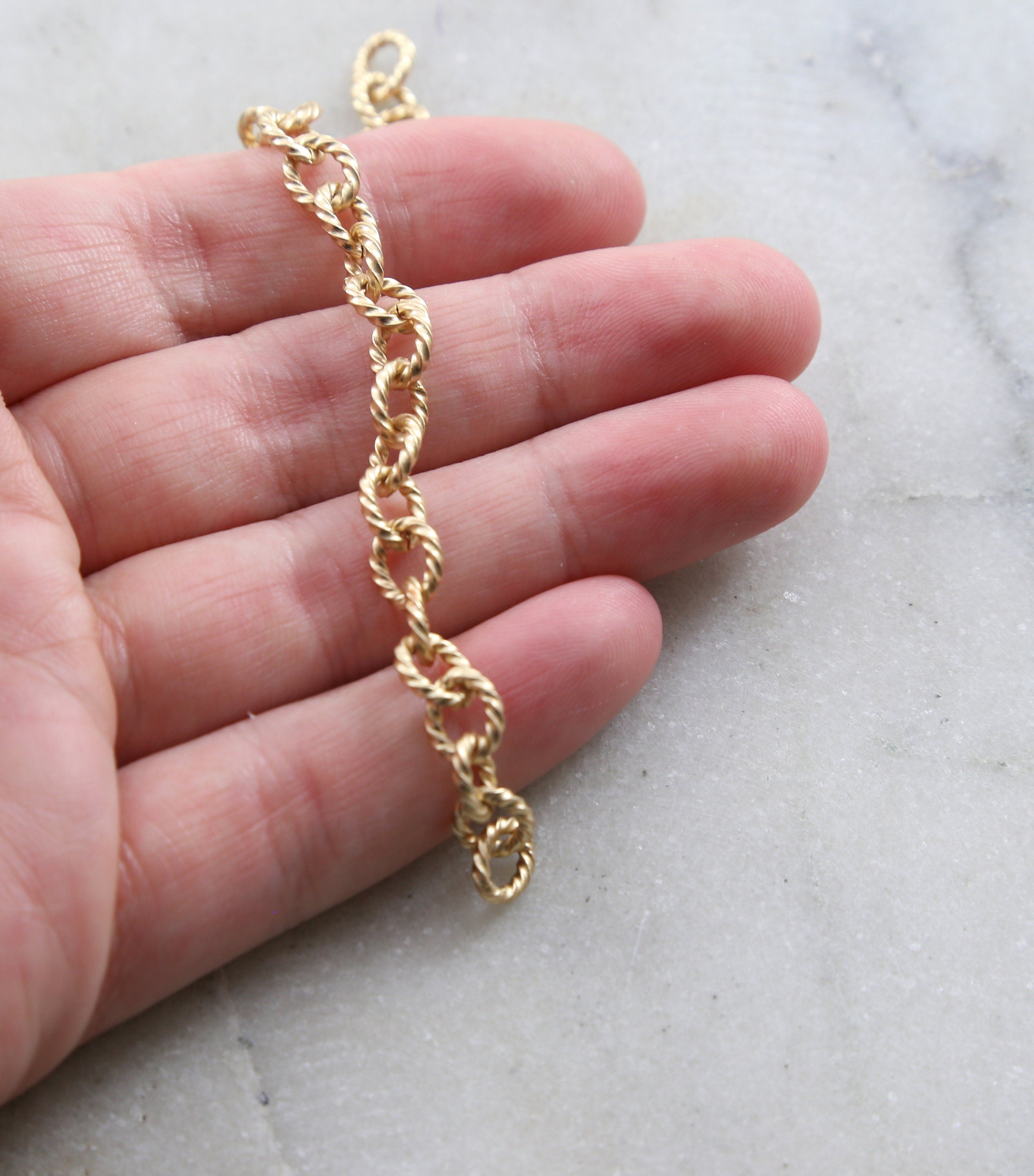 Brass Gold or Silver Plated Thick Lightweight 7mm x 5mm – Sold by the Foot