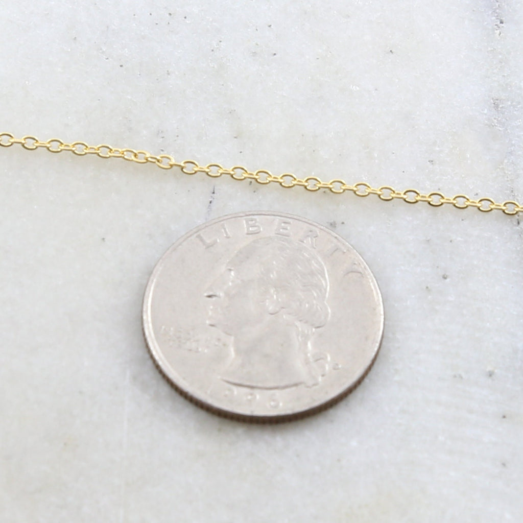 Brass Delicate Flat Round Link Cable Chain 2mm x 1.5mm in 7 – Sold by the Foot