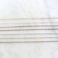 Brass Delicate Thin Oblong Link Cable Chain 2mmx 1mm in 7 – Sold by the Foot