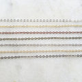Brass Delicate Flat Round Link Cable Chain 2mm x 1.5mm in 7 – Sold by the Foot