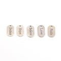 Sterling Silver Love Destiny Hope Believe or Faith Stamped Organic