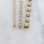 Base Metal Austrian Rhinestone Chain Closure Clasp End Chain (10pc)