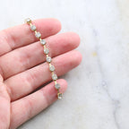 4mm Brass Clear Preciosa Rhinestone Chain in Gold Silver – Sold by the Foot