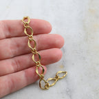 Brass Large Curb Chain Extender in Shiny Gold Shiny Silver – Sold by the Foot