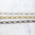 11mmx7mm Brass Large Curb Chain Extender in Shiny Gold – Sold by the Foot