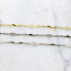 11mmx6mm Brass Ornate Filigree Shimmer Chain in Antique – Sold by the Foot