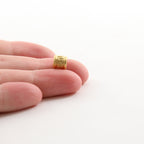 Sterling Silver or Vermeil Tibetan Style Square Lined Detail 6mm Shiny Matte
