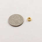Sterling Silver or Vermeil Artisan Organic Rondelle Shape 6mm Flat Round Donut