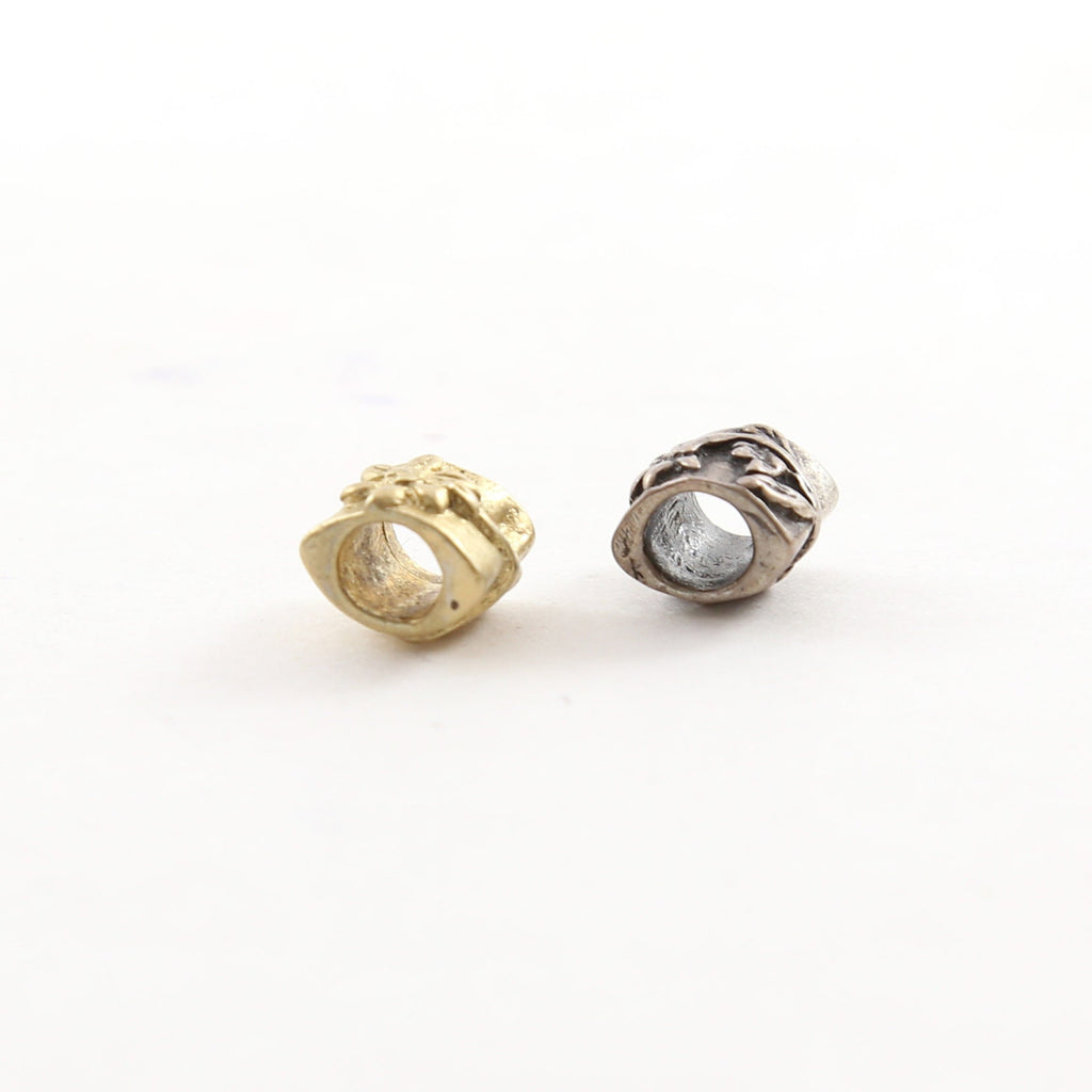 Sterling Silver or Vermeil Double Sided Artisan Organic Floral Vine Flower